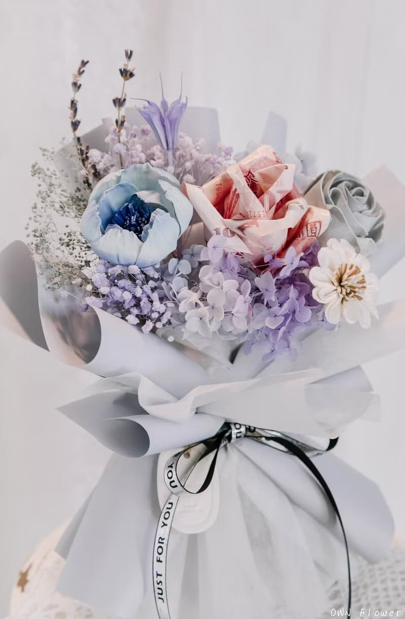 鈔票花束/有錢花花束/錢花束/鈔票蛋糕/生日禮物/已含現金300元
