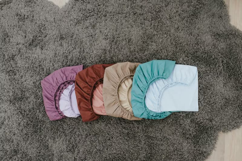 2psc Beige and Brown fitted cot sheets for baby crib
