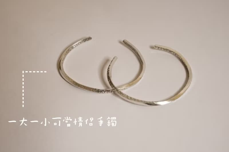 痕跡 | 純銀鍛敲質感手鐲