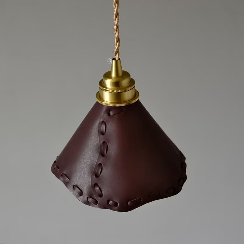 【編織的美好未來】皮革吊燈 牛皮燈罩 編織工藝 DECO