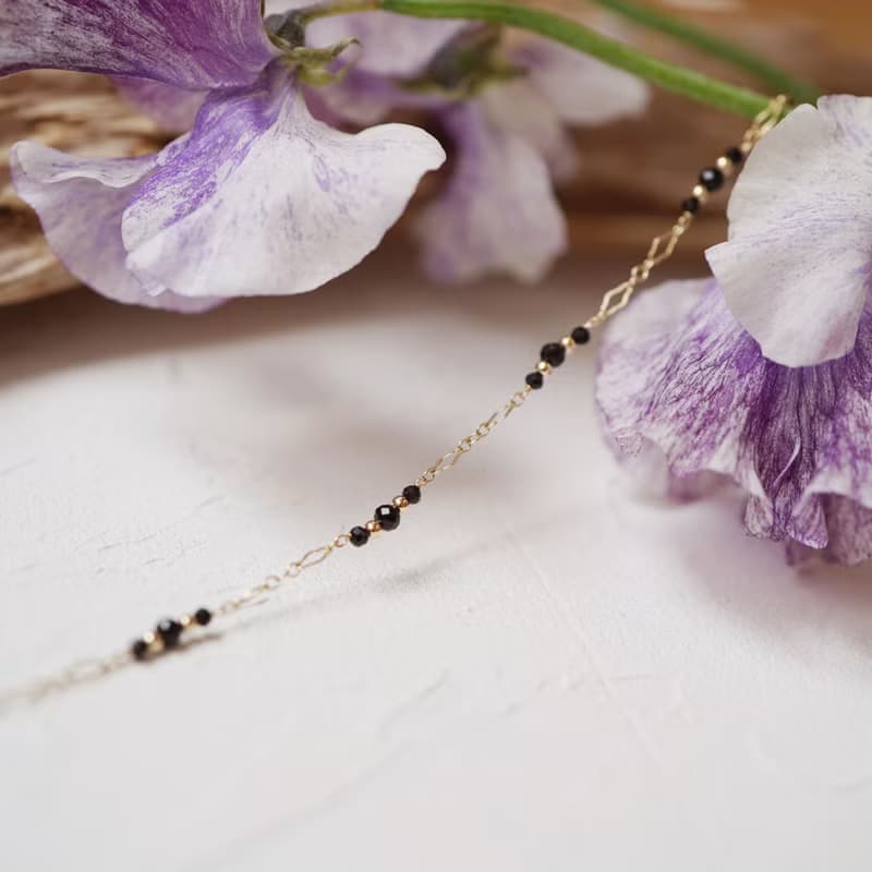 14KGF 瑪瑙費加洛鍊手鍊