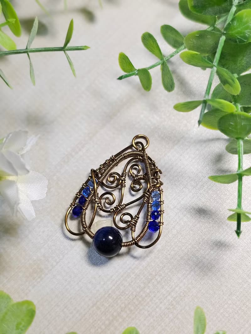 【葉綠舒手作】寄情  /金屬線編織/節日/禮物/飾品/項鍊/手作/訂