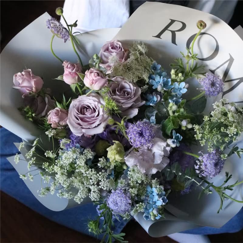 【鮮花花束。紫星】情人節。開幕。生日。畢業季 I 可自取
