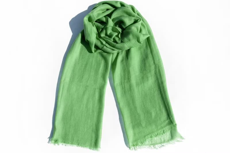 喀什米爾Cashmere/羊絨圍巾/純羊毛圍巾披巾/戒指絨披肩-綠色草原