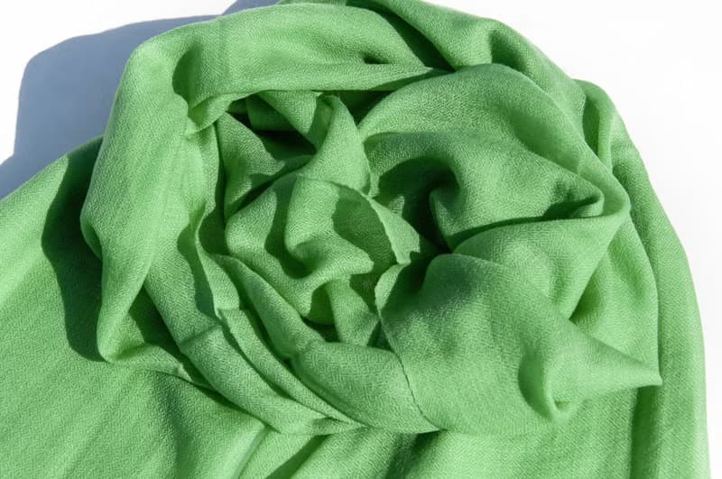 喀什米爾Cashmere/羊絨圍巾/純羊毛圍巾披巾/戒指絨披肩-綠色草原