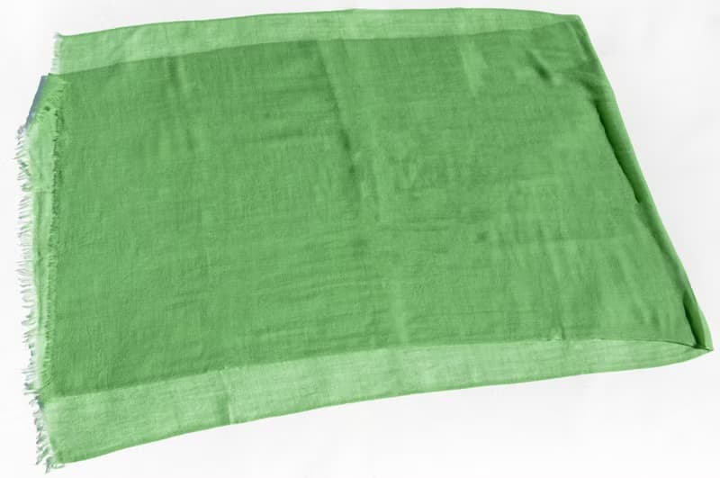 喀什米爾Cashmere/羊絨圍巾/純羊毛圍巾披巾/戒指絨披肩-綠色草原