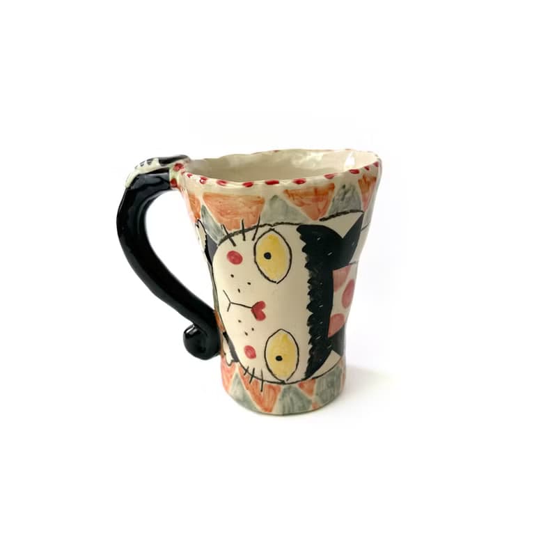Nice Little Clay 手工鈴鐺杯 可愛貓 0101-158