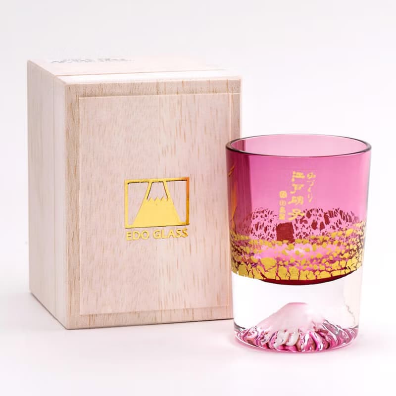 80cc (單個)【日本田島硝子】手工製作金箔冷酒杯