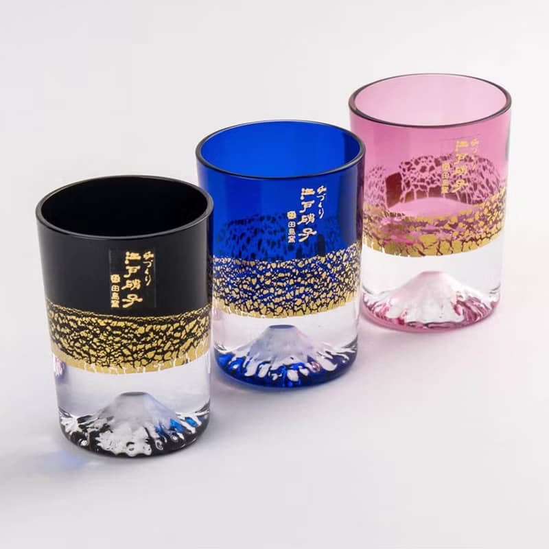 80cc (單個)【日本田島硝子】手工製作金箔冷酒杯