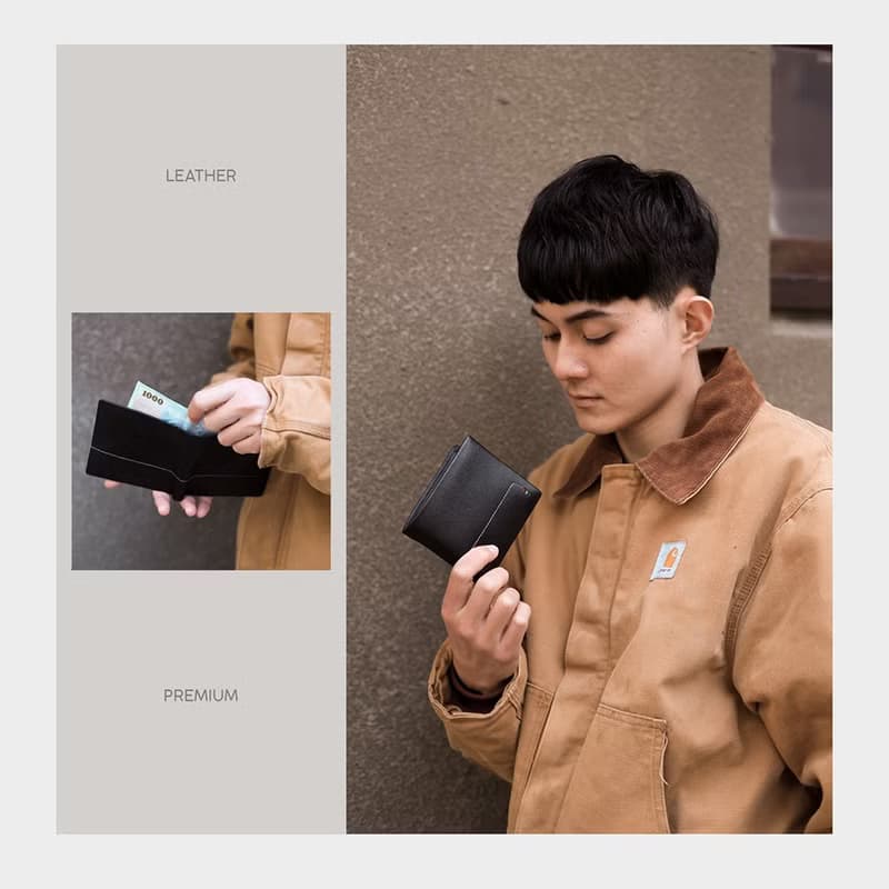 1991 經典薄款輕便植鞣牛皮 真皮短夾 TAIRUI