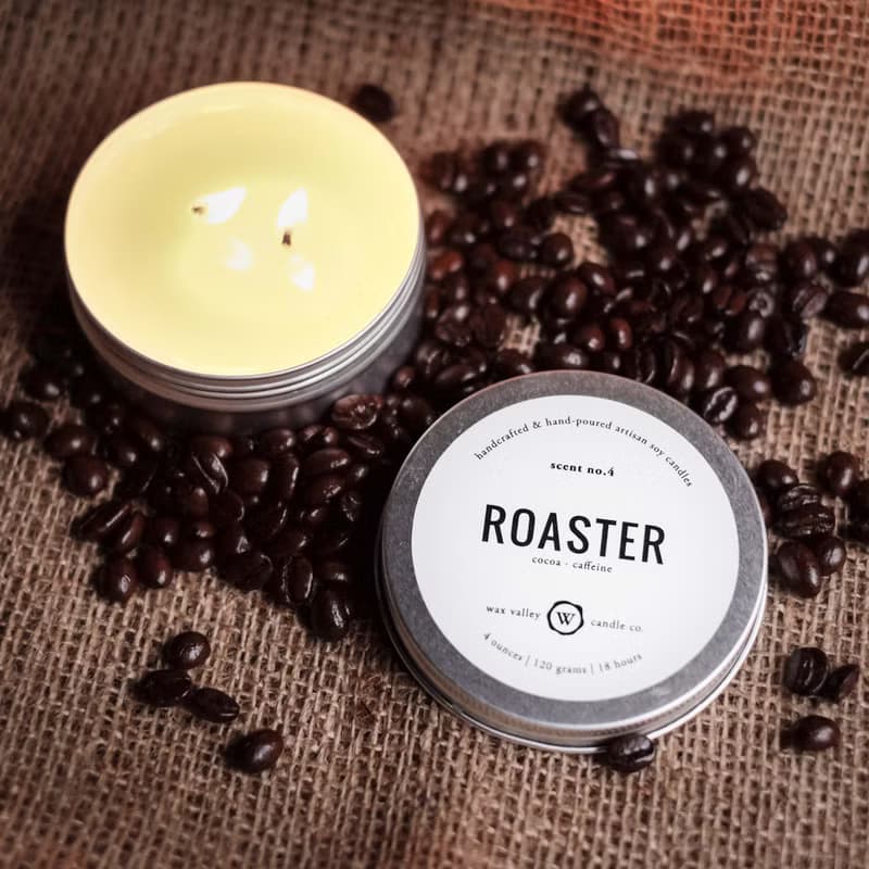 Soy Candle Roaster Blend Travel Tin - Coffee & chocolate
