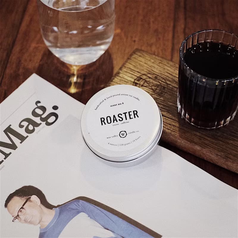 Soy Candle Roaster Blend Travel Tin - Coffee & chocolate