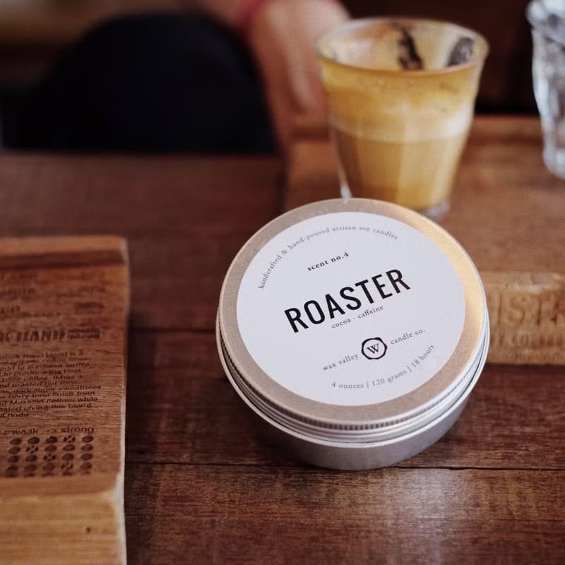 Soy Candle Roaster Blend Travel Tin - Coffee & chocolate