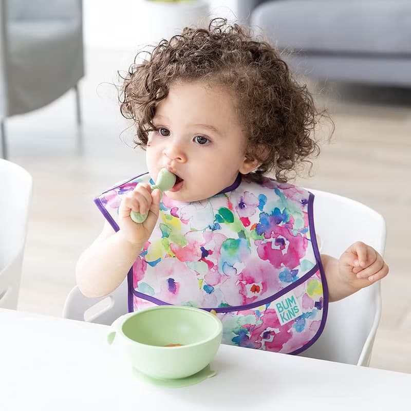 Bumkins 寶寶矽膠餐碗組(香瓜綠)