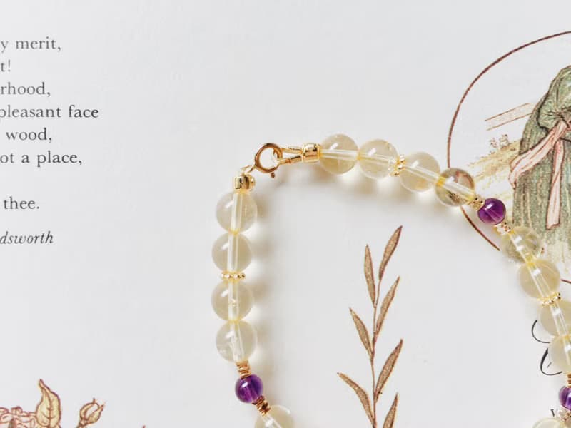 Enko | 蕾拉的獨角戲 黃水晶 紫水晶14k包金手鍊