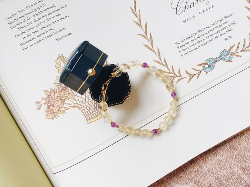 Enko | 蕾拉的獨角戲 黃水晶 紫水晶14k包金手鍊