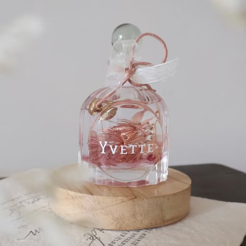 永生花粉調復古瓶浮游花夜燈 畢業 生日 情人節週年禮物