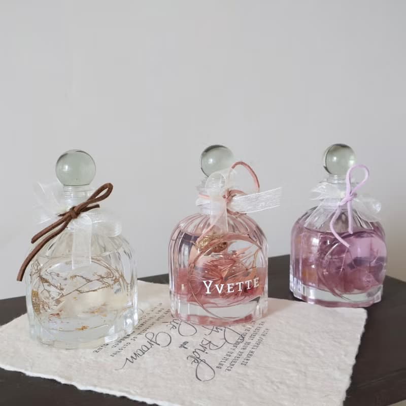 永生花粉調復古瓶浮游花夜燈 畢業 生日 情人節週年禮物
