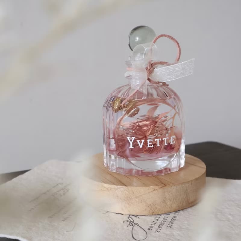 永生花粉調復古瓶浮游花夜燈 畢業 生日 情人節週年禮物