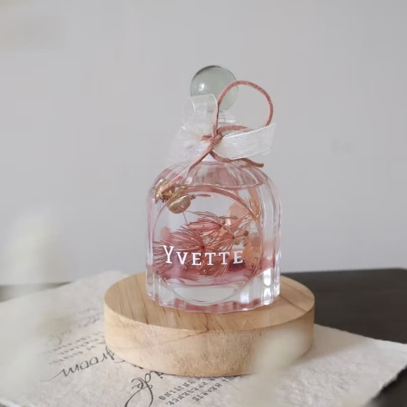 永生花粉調復古瓶浮游花夜燈 畢業 生日 情人節週年禮物