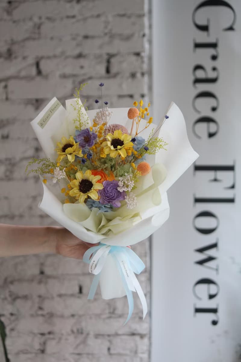 【快樂的泉源】多巴胺索拉永生花束