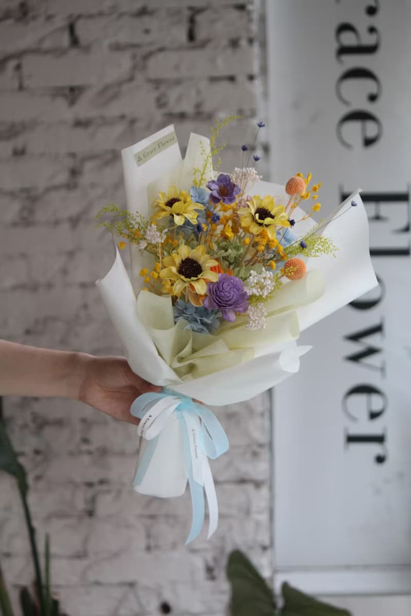 【快樂的泉源】多巴胺索拉永生花束