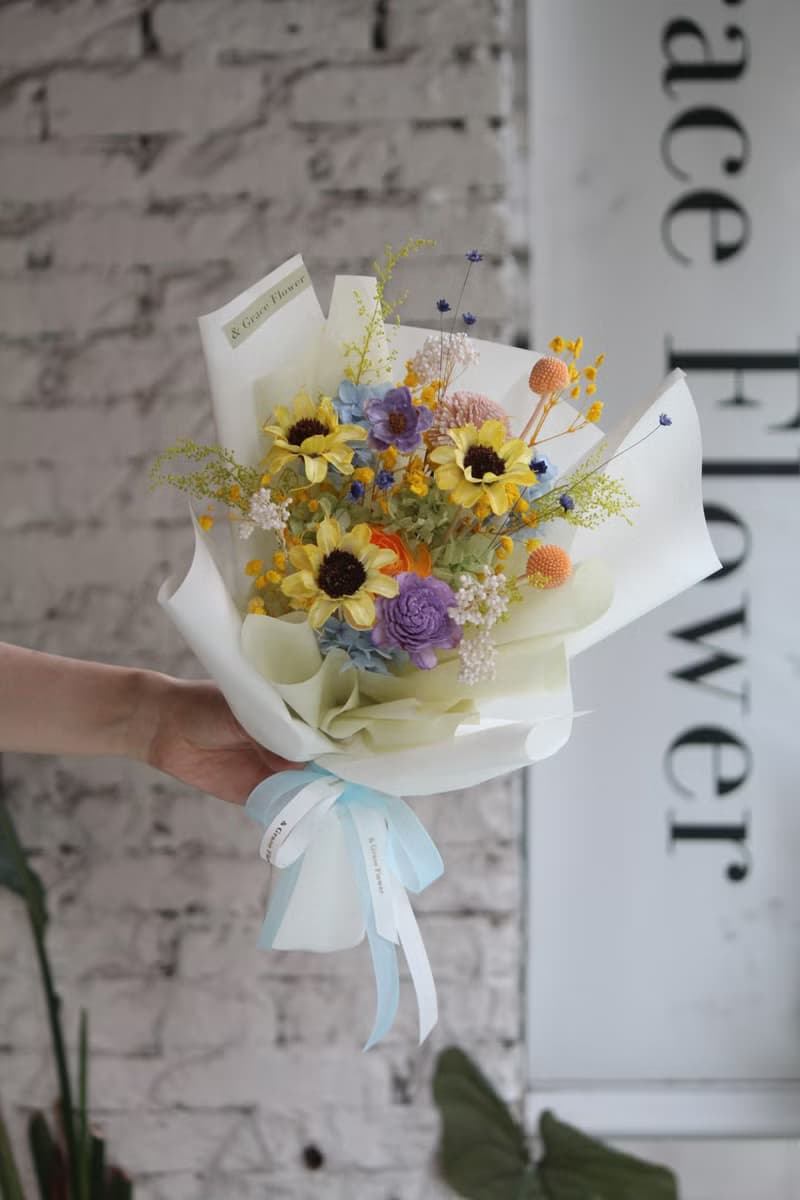 【快樂的泉源】多巴胺索拉永生花束