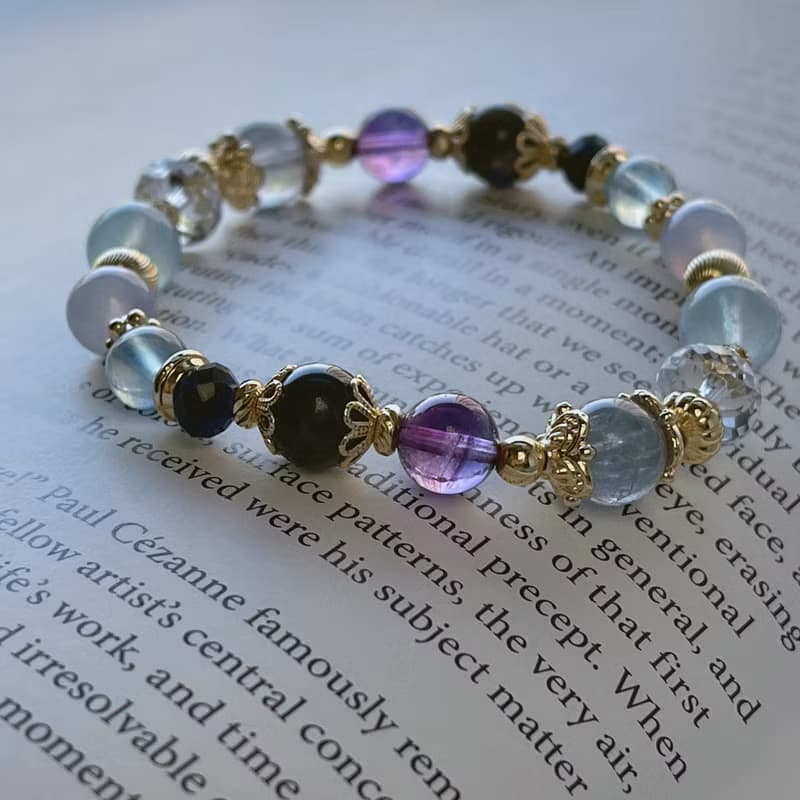 仲夏夜十四行詩丨海藍寶+藍螢石丨提升表達能力與靈感丨天然水晶