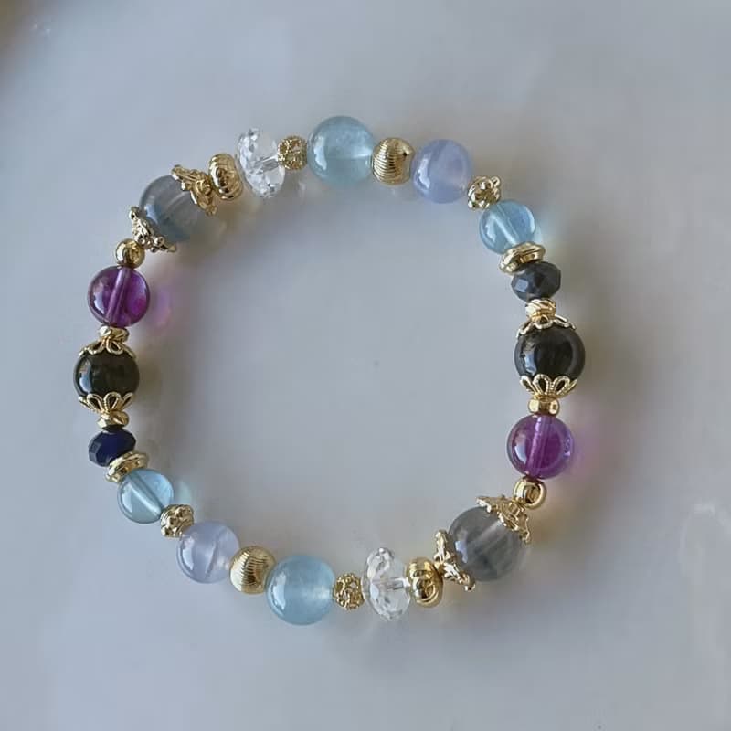 仲夏夜十四行詩丨海藍寶+藍螢石丨提升表達能力與靈感丨天然水晶