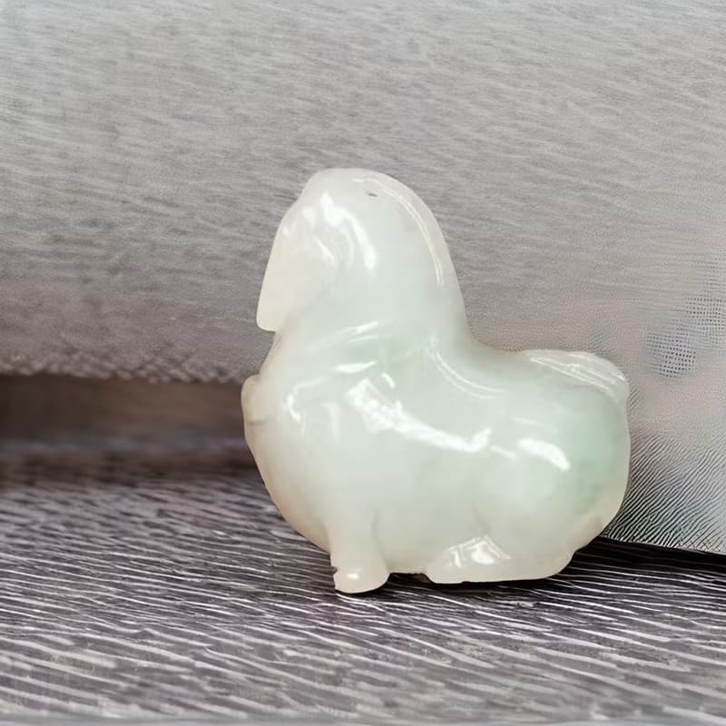 飄綠花翡翠唐馬 | 天然緬甸玉A貨翡翠 | 送禮