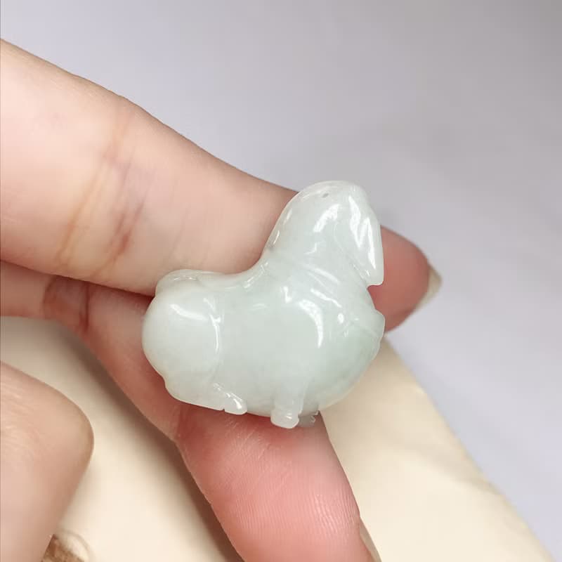 飄綠花翡翠唐馬 | 天然緬甸玉A貨翡翠 | 送禮