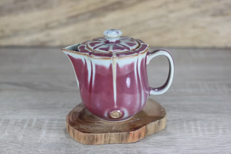 【送禮好物】200ml 石榴 銅紅釉 幸福茶壺 陶瓷名家葉敏祥作品