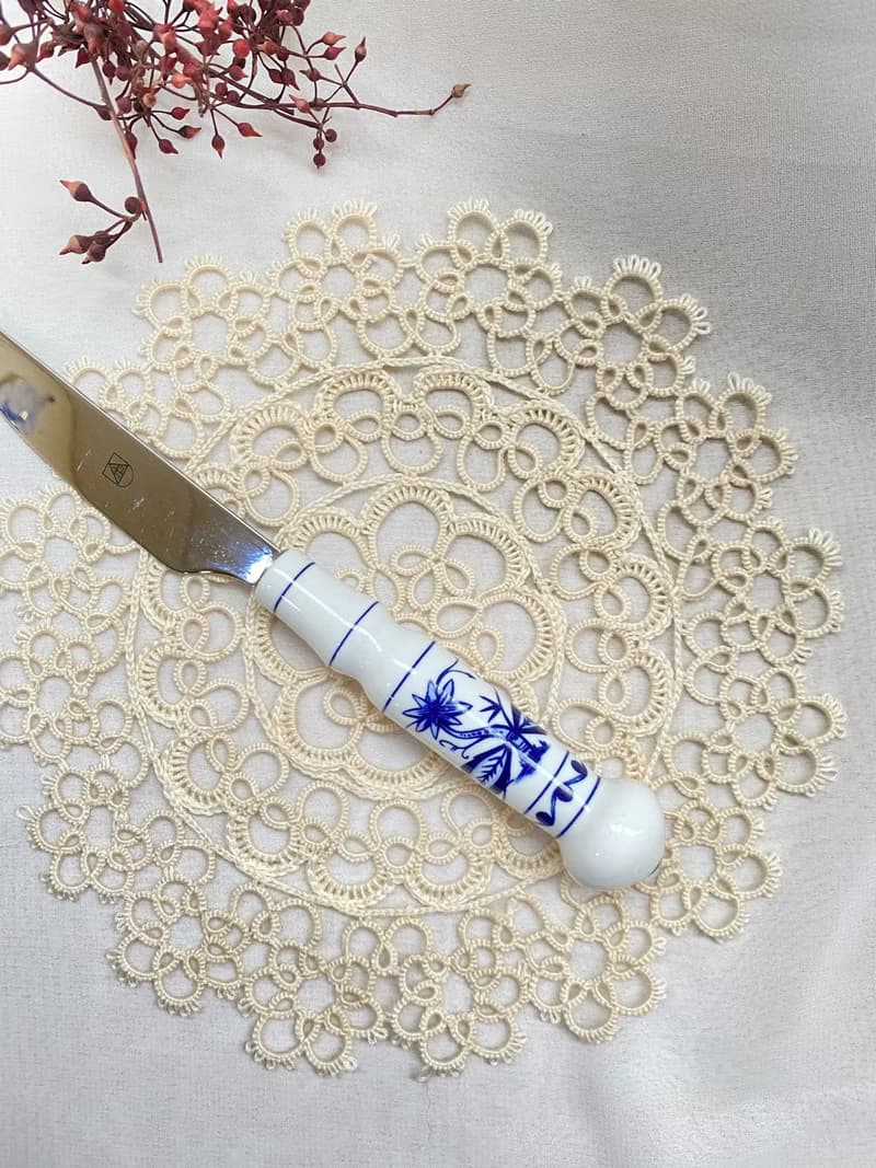 【好日戀物】德國DDR 洋蔥圖案陶瓷柄不銹鋼叉子餐具系列儀式感