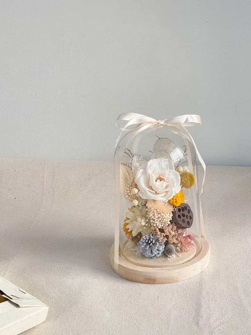 桔梗之語 x 永生乾燥花玻璃罩