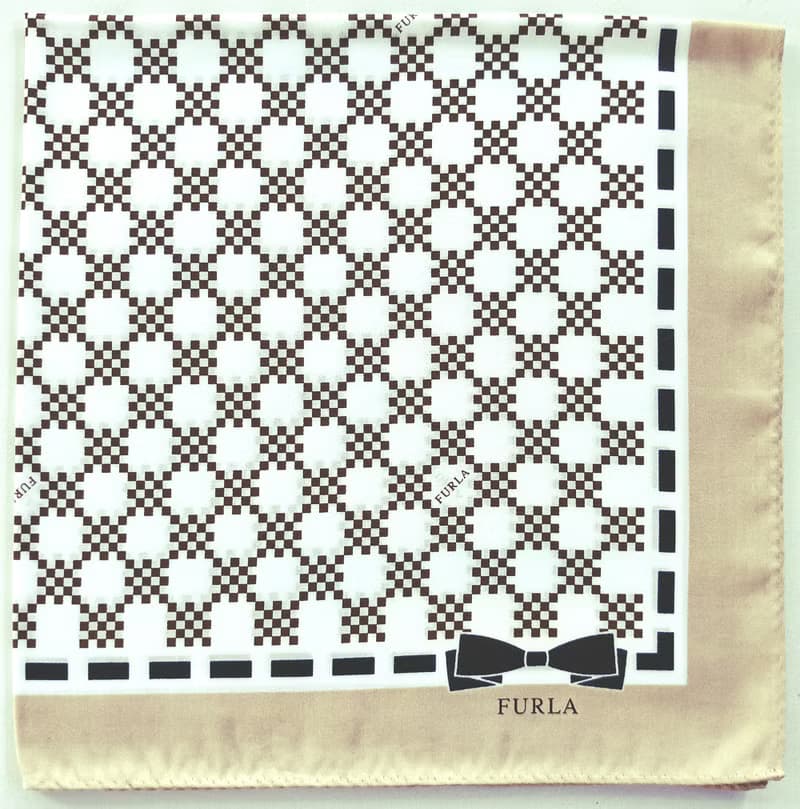 Furla Vintage Handkerchief Pixel Square 20 x 20 inches.