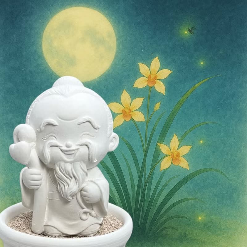 招桃花 好姻緣 福神公仔 月下老人小盤組 可搭配特製情緣精油香氛