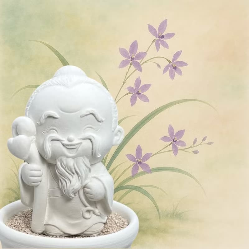 招桃花 好姻緣 福神公仔 月下老人小盤組 可搭配特製情緣精油香氛