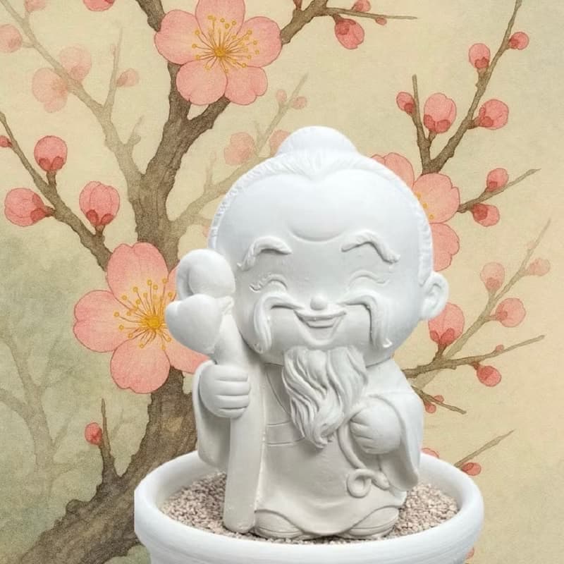 招桃花 好姻緣 福神公仔 月下老人小盤組 可搭配特製情緣精油香氛