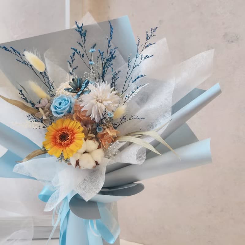 畢業花束 寬大款 永生太陽花 畢業花禮 永生花花束