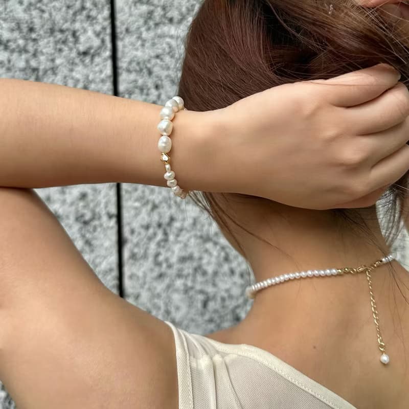 【手作設計】Stoney 巴洛克天然珍珠手鍊