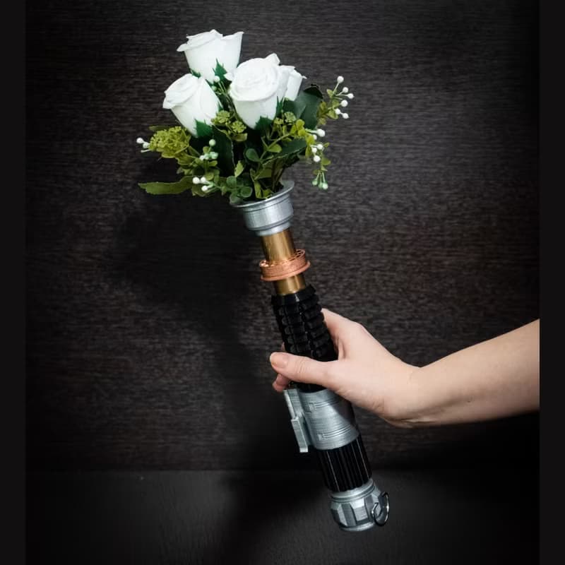 Star Wars Inspired Obi-Wan Kenobi's Lightsaber Bridal Bouquet Holder