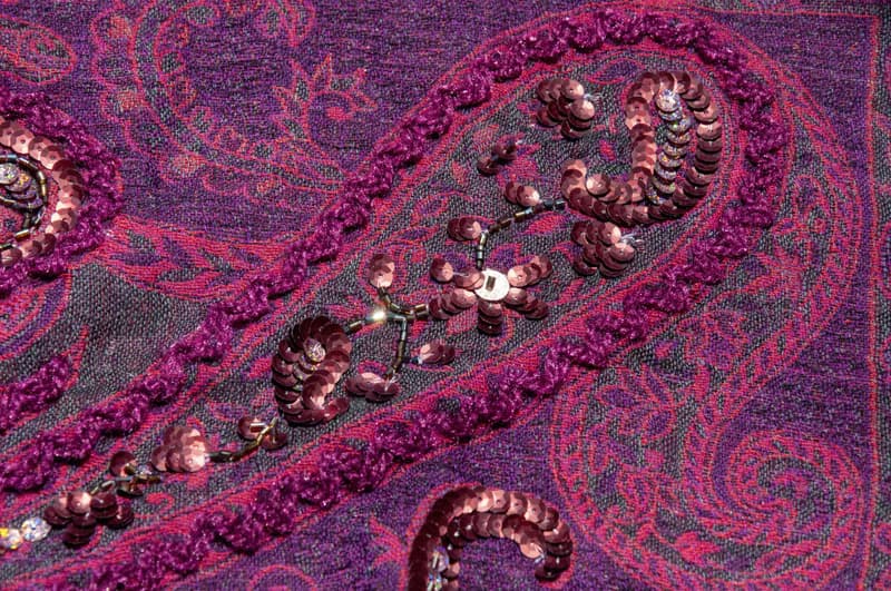 喀什米爾Cashmere/水煮羊毛披肩/針織圍巾/刺繡圍巾/羊絨披巾-花