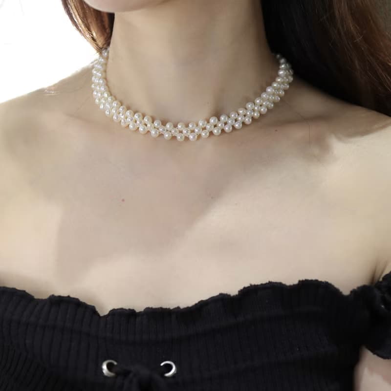 【趁桃花】淡水珍珠項鍊 /手鍊套組| 春景之珠