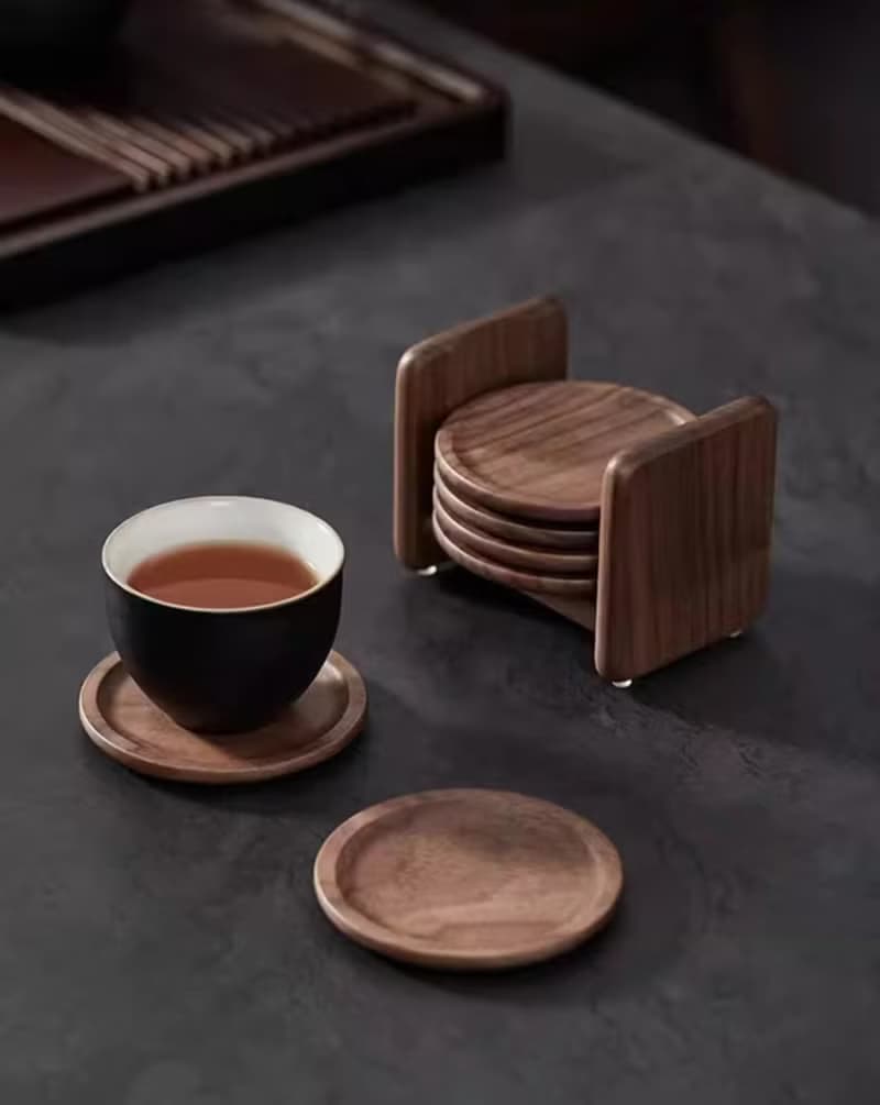 胡桃木茶杯墊  小資情調茶具