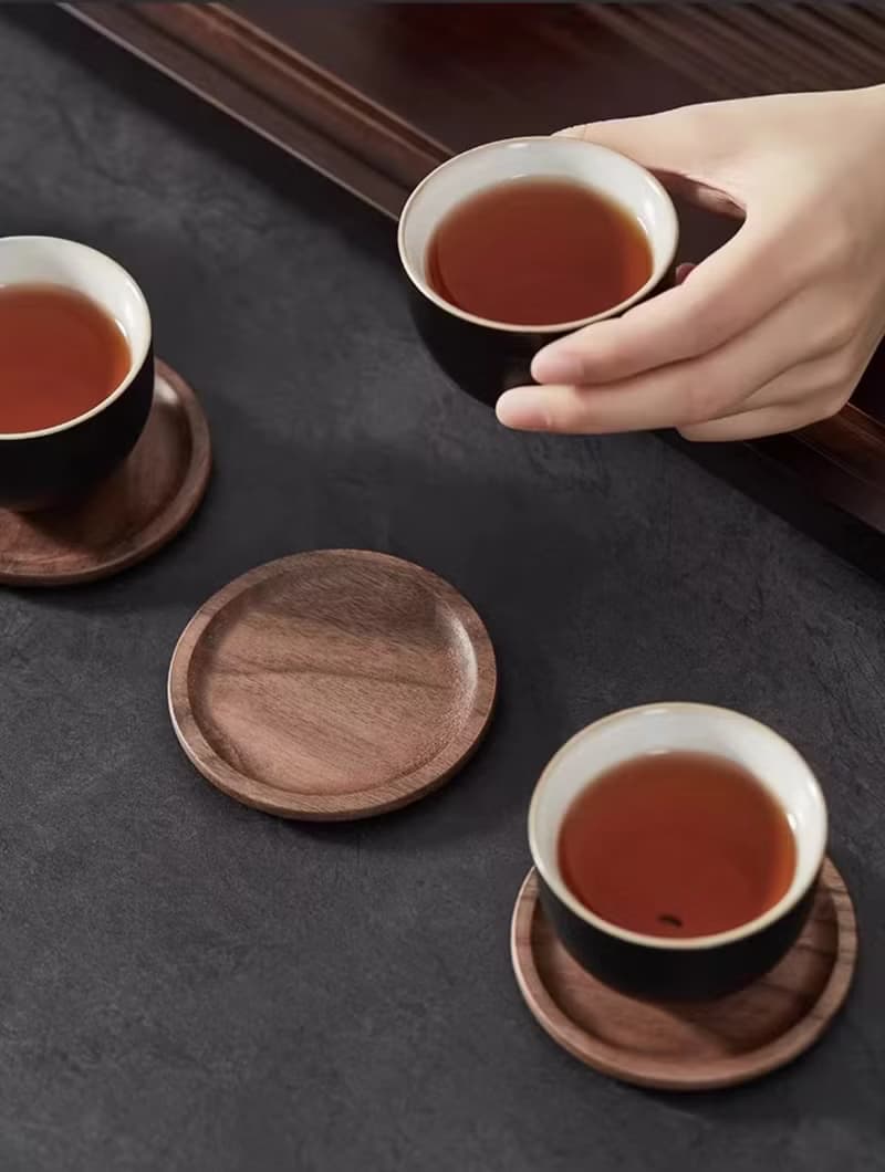 胡桃木茶杯墊  小資情調茶具