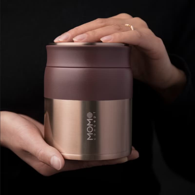 日本 MOMOCONCEPT Lupinus 燜燒食物罐 玫瑰金瓶身 380ml 5色可選