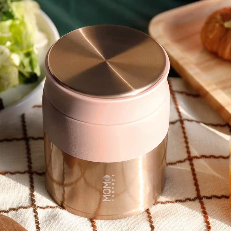 日本 MOMOCONCEPT Lupinus 燜燒食物罐 玫瑰金瓶身 380ml 5色可選