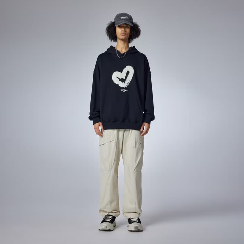 情人節男士連帽衛衣 情侶愛心發泡印花帽衫上衣