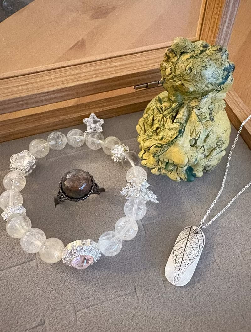 限時福袋~ 純銀手作項鍊+天然石手鍊+合金戒指+礦石擺件 ~