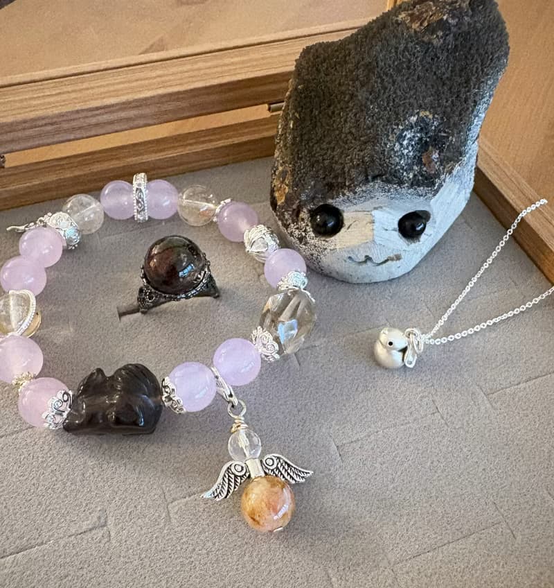 限時福袋~ 純銀手作項鍊+天然石手鍊+合金戒指+礦石擺件 ~